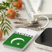 パキスタン国旗の文字名 キーホルダー (正面右)