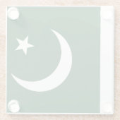 パキスタン国旗を持つガラスコースター ガラスコースター (裏面)