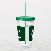 パキスタン国旗を持つ愛国的なアクリル製タンブラー アクリルタンブラー (右)