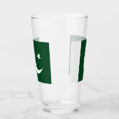 パキスタン国旗を持つ愛国的なガラスのカップ タンブラーグラス (左)