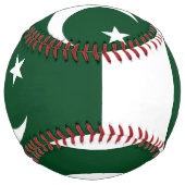 パキスタン国旗を持つ愛国的なソフトボール ソフトボール (裏面)