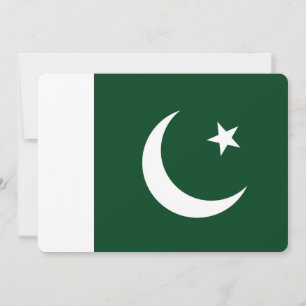 パキスタン国旗を持つ愛国的招待状 招待状