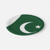 パキスタン国旗を持つ愛国的紙プレート ペーパープレート (アングル)