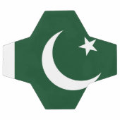 パキスタン国旗を掲げた愛国的なサッカーボール サッカーボール (フラット)