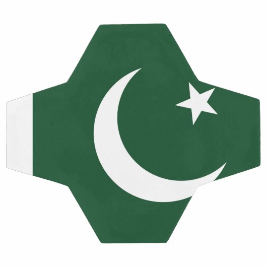 パキスタン国旗を掲げた愛国的なサッカーボール サッカーボール (フラット)