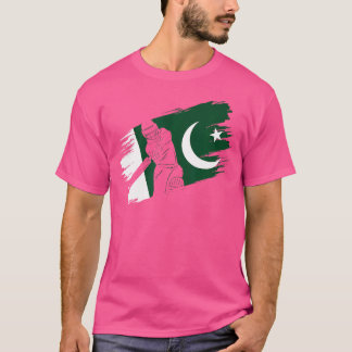 パキスタン国旗パキスタン・クリケットファン選手コーチUm Tシャツ