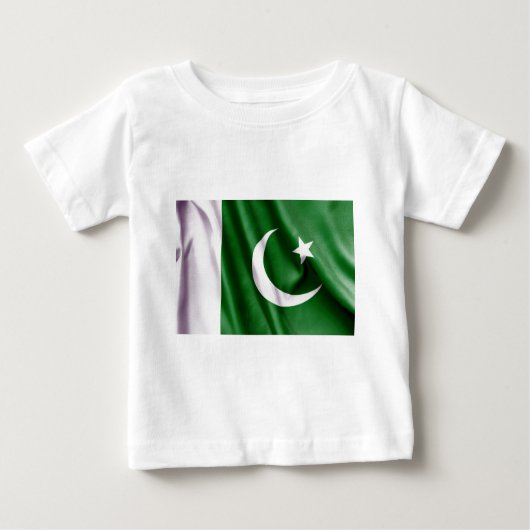 パキスタン国旗 ベビーTシャツ (正面)