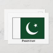 パキスタン国旗 ポストカード (正面/裏面)