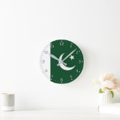 パキスタン国旗 ラウンド壁時計 (ホーム)