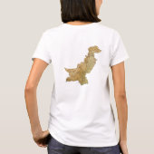 パキスタン国旗x地図Tシャツ Tシャツ (裏面)