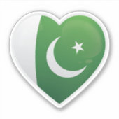 パキスタン恋愛国旗 シール (正面)