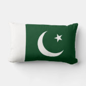 パキスタン愛国国旗で色を変えた夢 ランバークッション (裏面)