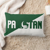 パキスタン愛国国旗で色を変えた夢 ランバークッション (ブランケット)