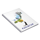 パキスタン旅行のポスター地図 ノートブック (右側)