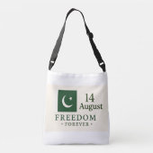 パキスタン独立記念日トートバッグ – 14 威厳がある クロスボディバッグ (裏面)