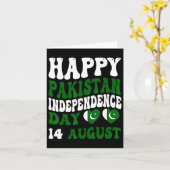 パキスタン独立記念日パキスタン国旗のプライドグロ カード (黄色い花)