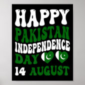 パキスタン独立記念日パキスタン国旗のプライドグロ ポスター (正面)