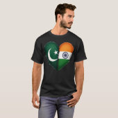 パキスタン – インドハート Tシャツ (正面フル)