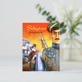 パキスタン、ペシャワールからの兵士、ヴィンテージ旅行 ポストカード (スタンド正面)