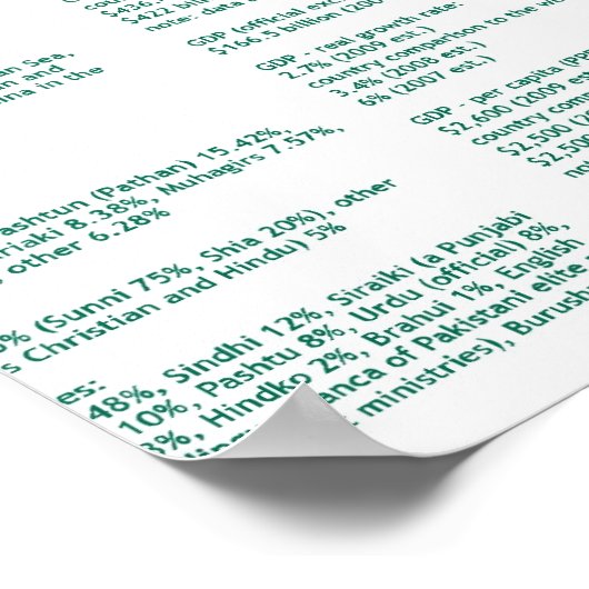 パキスタン ポスター (角)