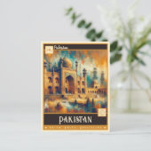 パキスタン |ヴィンテージ絵画ー ポストカード (スタンド正面)