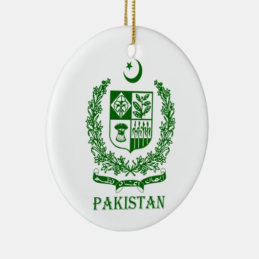 パキスタン-紋章か紋章付き外衣か旗または記号 セラミックオーナメント (右)