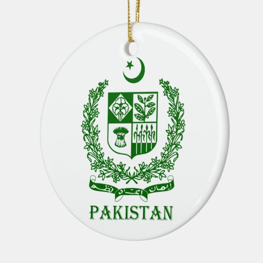 パキスタン-紋章か紋章付き外衣か旗または記号 セラミックオーナメント (左)