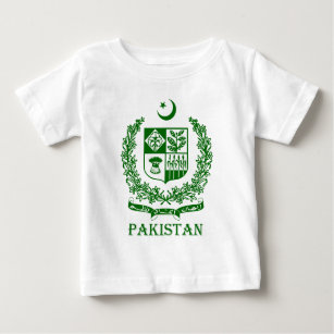 パキスタン-紋章か紋章付き外衣か旗または記号 ベビーTシャツ
