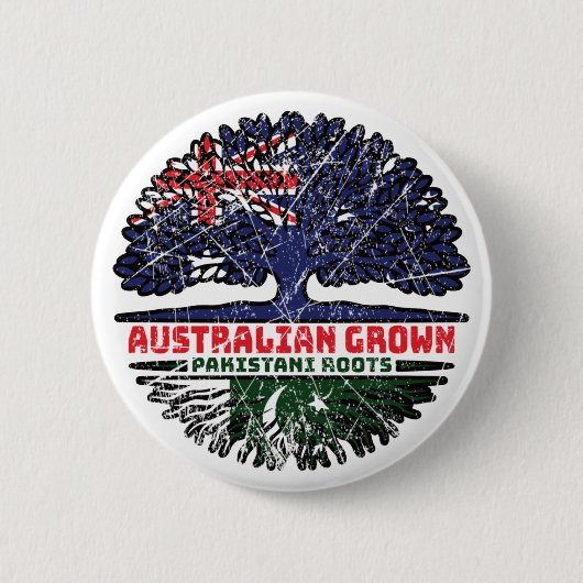 パキスタンAustralianオーストラリアの木の根 缶バッジ (正面)
