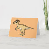 パキセファロザウルスの可愛いイラストレーション カード (正面)