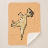 パキセファロザウルスの可愛いイラストレーション シェルパブランケット (正面)