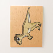 パキセファロザウルスの可愛いイラストレーション ジグソーパズル (縦)