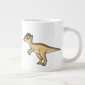パキセファロザウルスの可愛いイラストレーション ジャンボコーヒーマグカップ (右)