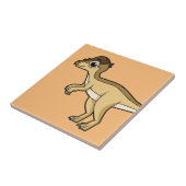 パキセファロザウルスの可愛いイラストレーション タイル (側面)