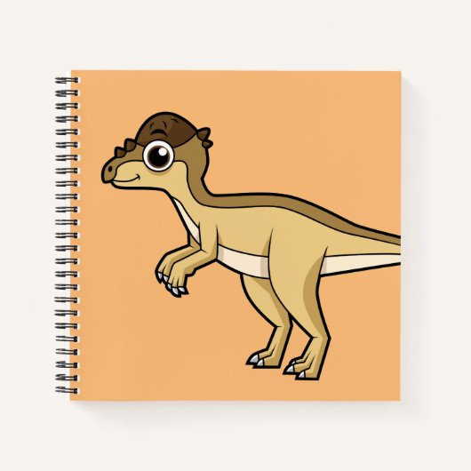 パキセファロザウルスの可愛いイラストレーション ノートブック (正面)