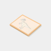 パキセファロザウルスの可愛いイラストレーション ポストイット (アングル)