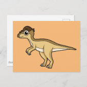 パキセファロザウルスの可愛いイラストレーション ポストカード (正面/裏面)