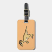 パキセファロザウルスの可愛いイラストレーション ラゲッジタグ (正面縦)