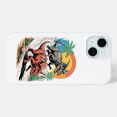 パキリノサウルスがカルノタウルスの横を通り過ぎる Case-Mate iPhoneケース (裏面 (横))