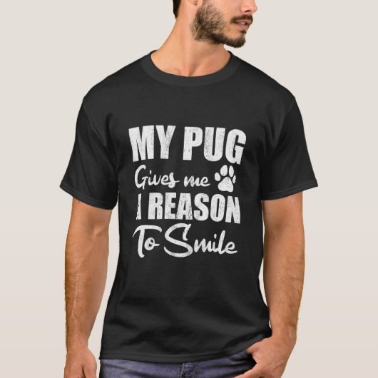 パギーおもしろいことわざパグスマイル Tシャツ (正面)
