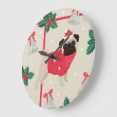 パギークリスマスウォール時計 ラージ壁時計 (傾斜)
