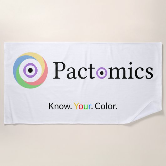 パクトミック。知ってる。お前の。カラー. ビーチタオル (正面)