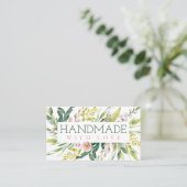 パクパクした白の上にラブモダン春開花を使って作られる 名刺 (スタンド正面)