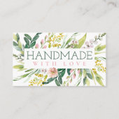 パクパクした白の上にラブモダン春開花を使って作られる 名刺 (正面)