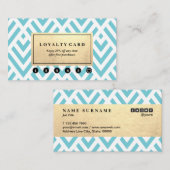 パクラシックタモダンーン金ゴールドアクセントブルーロイヤリティ 名刺 (正面/裏面)