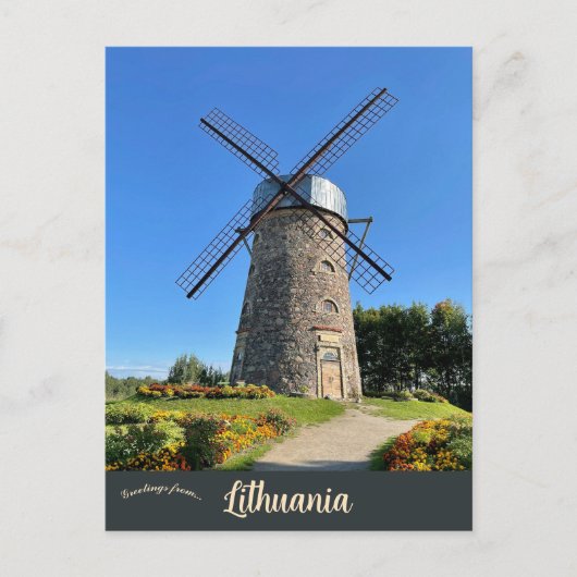 パクルオジリトアニアの風車 ポストカード (正面)