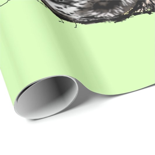 パグおもしろいドッグとラッピング紙-カスタム色 ラッピングペーパー (ロールコーナー)