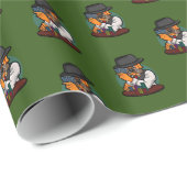 パグおもしろいドッグ遊ペットのブラックジャック21喫煙 ラッピングペーパー (ロールコーナー)