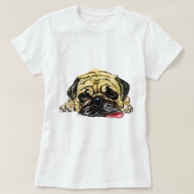 パグおもしろいドッグTシャツ