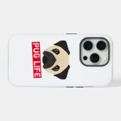 パグおもしろいライフ iPhoneケース (裏面横)